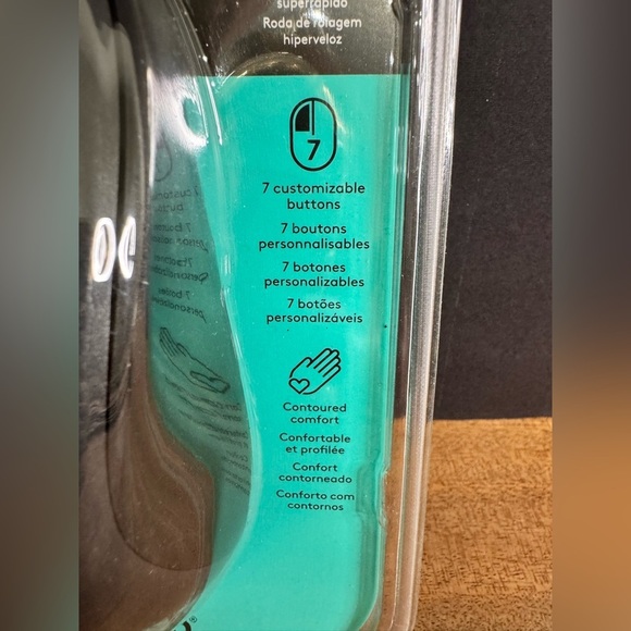 NIB Logitech M500 910 Corded Mouse Hyper-Fast Scrolling Plug And Play No Install - Picture 3 of 5